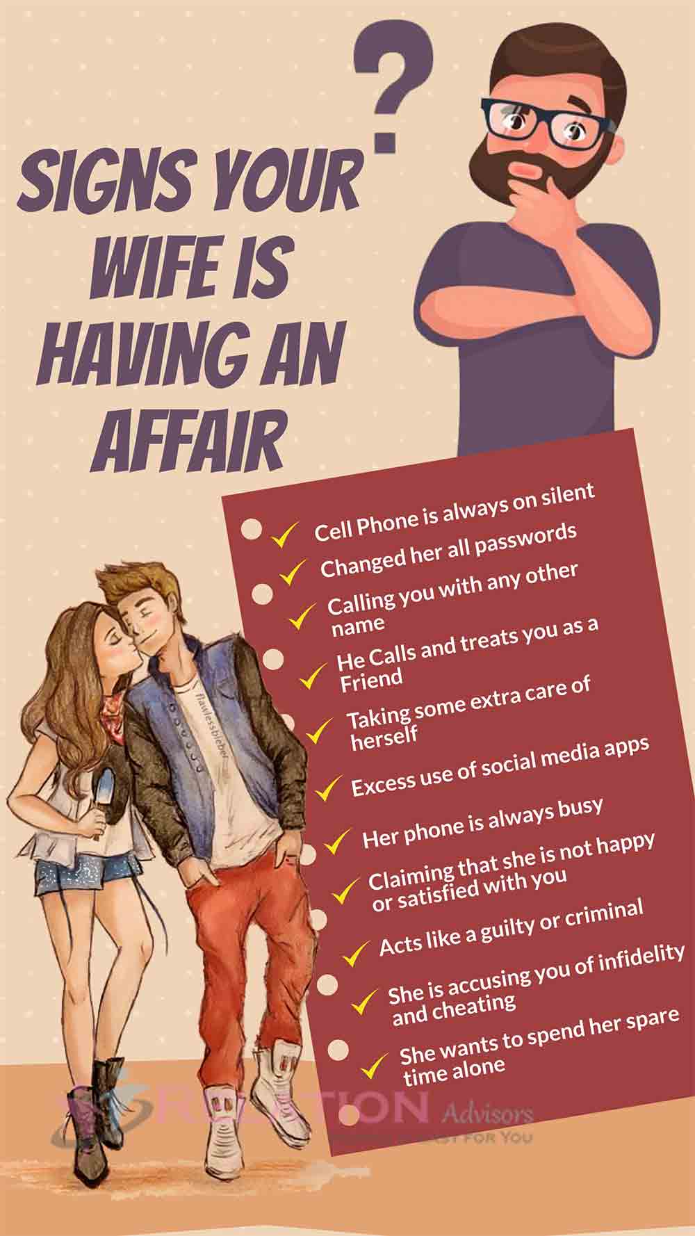 Signs your Wife is having an Affair